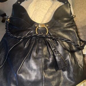 *****SOLD*****   Salvatore Ferragamo Black Leather Hobo Bag